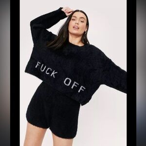Nasty Gal sweater and short set